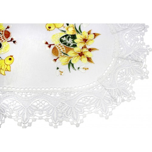 Великодня серветка "Крашанки з паскою" овальна 48х31см №50348(12)