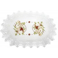 Великодня серветка "Крашанки в кошику" овальна 48х31см №30352(12)