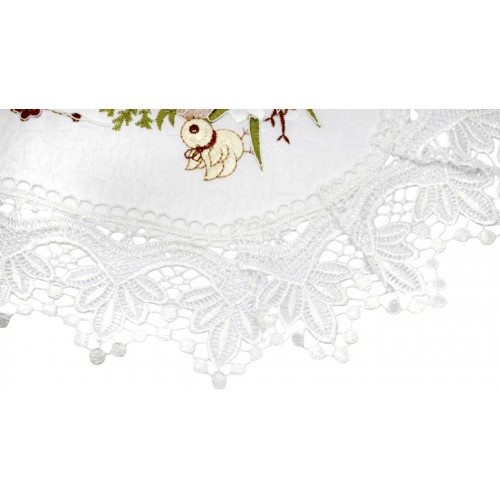 Великодня серветка "Крашанки в кошику" овальна 48х31см №30352(12)