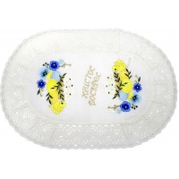 Великодня серветка "Крашанки з квітами" овальна 48х31см №30348(12)