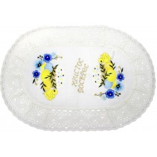 Великодня серветка "Крашанки з квітами" овальна 48х31см №30348(12)