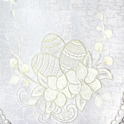 Великодня серветка "Крашанки з квітами" овал. 48х31см №30294(12)