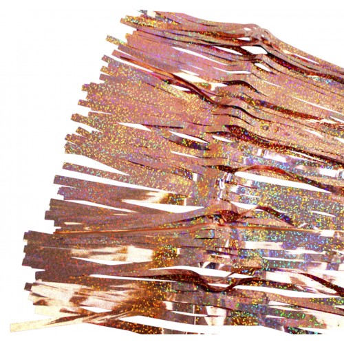 Шторка для фотозони 1х2м рожеве золото голограма