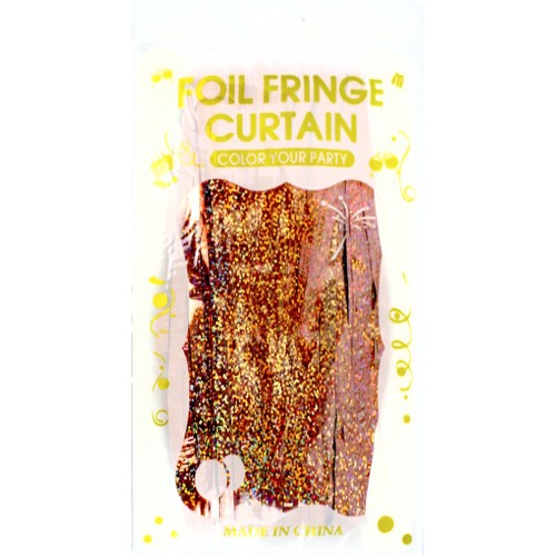 Шторка для фотозони 1х2м рожеве золото голограма