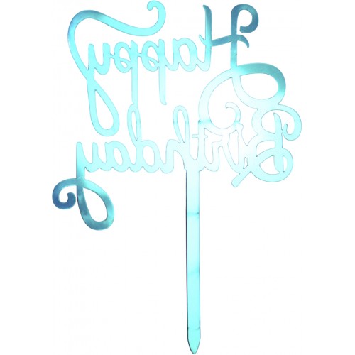 Топер для торта "Happy Birthday" рожеве золото