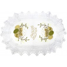 Великодня серветка "Христос Воскрес,паска з крашанками" овал. 48х31см №50465