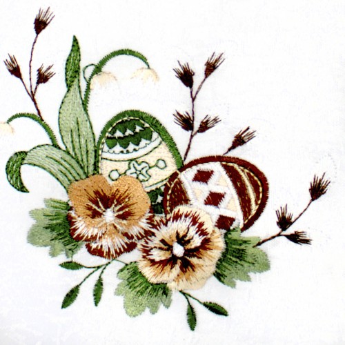 Великодня серветка "Крашанки в квітах" прямок. 48х31см №43273