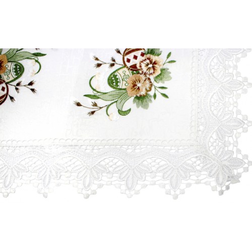 Великодня серветка "Крашанки в квітах" прямок. 48х31см №43273