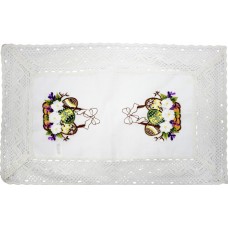 Великодня серветка "Крашанки в кошику" прямок. 48х31см №43274