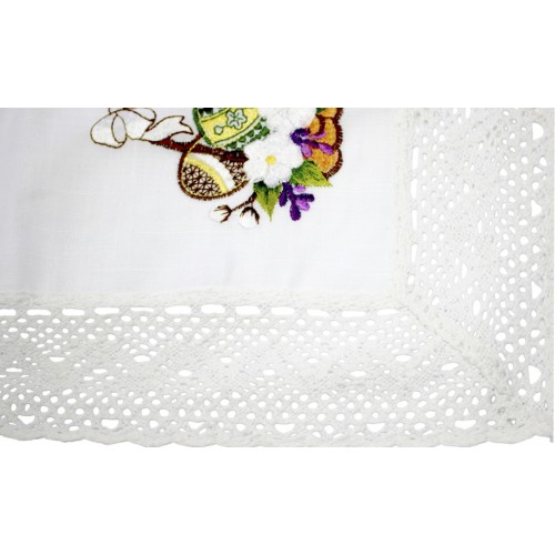 Великодня серветка "Крашанки в кошику" прямок. 48х31см №43274