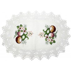 Великодня серветка "Крашанки з квітами" овал. 48х31см №43276(12)