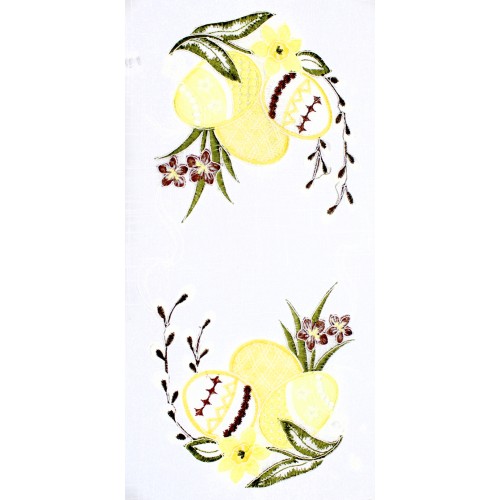 Великодня серветка "Крашанки в квітах" прямок. 62х44см №81527