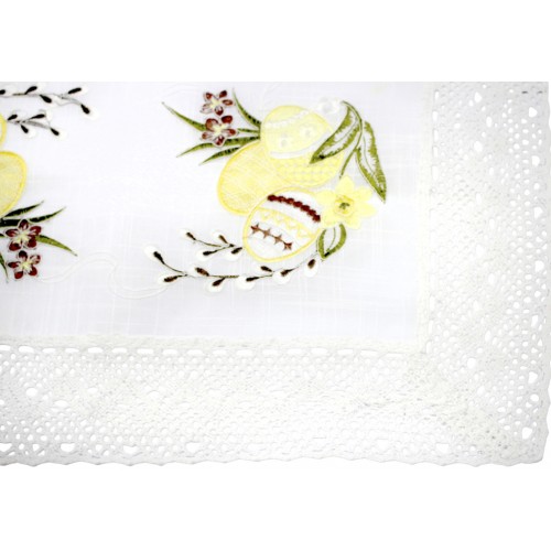 Великодня серветка "Крашанки в квітах" прямок. 62х44см №81527