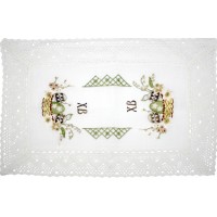 Великодня серветка "Христос Воскрес,крашанки в кошику" прямок. 62х44см №60264