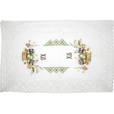 Великодня серветка "Христос Воскрес,крашанки в кошику" прямок. 62х44см №60264