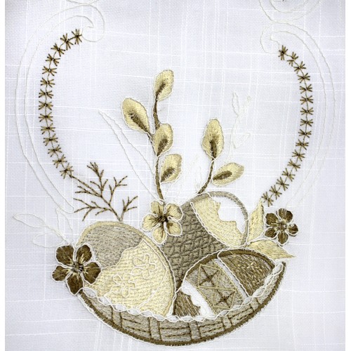 Великодня серветка "Крашанки з котиками" прямок. 62х44см №81386