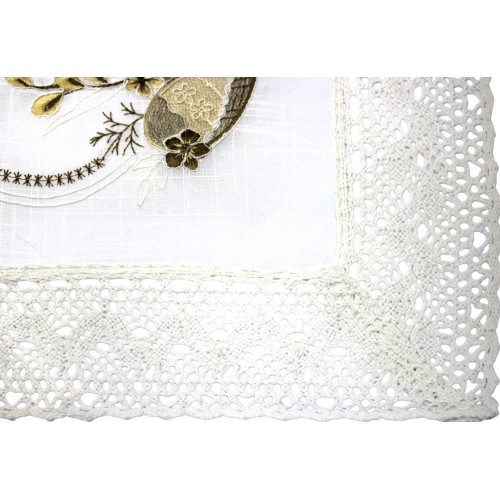 Великодня серветка "Крашанки з котиками" прямок. 62х44см №81386