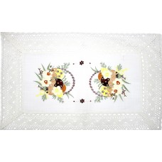 Великодня серветка "Крашанки в кошику" прямок. 62х44см №43256