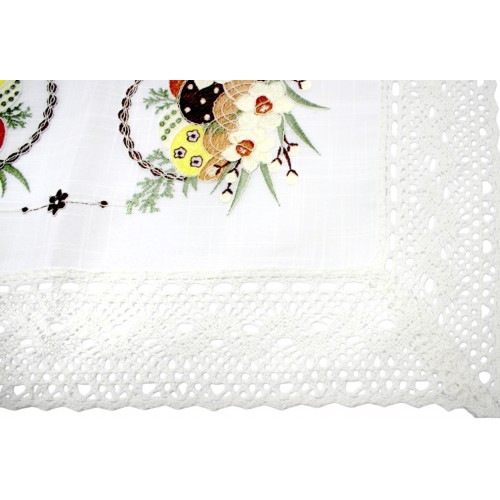 Великодня серветка "Крашанки в кошику" прямок. 62х44см №43256