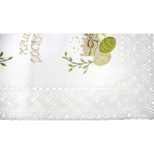 Великодня серветка "Христос Воскрес,паска з крашанками" прямок. 62х44см №43257