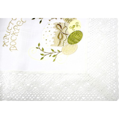 Великодня серветка "Христос Воскрес,паска з крашанками" прямок. 62х44см №50465