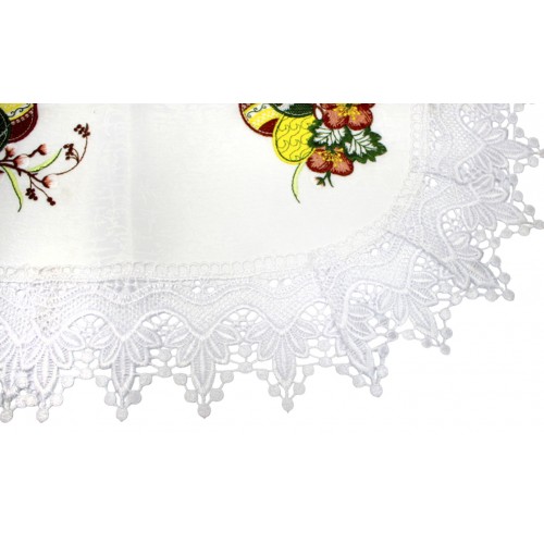 Великодня серветка "Крашанки в квітах" овальн. 62х44см №2510