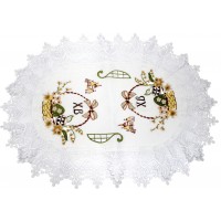 Великодня серветка "Крашанки з котиками в кошику" овальн. 62х44см №029