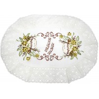 Великодня серветка "Христос Воскрес,паска з крашанками" овальн. 62х44см №50034