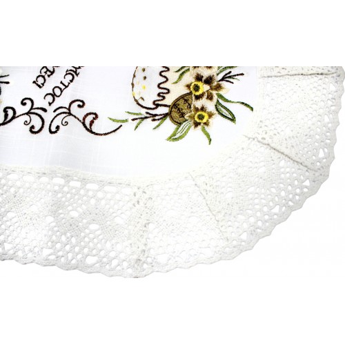 Великодня серветка "Христос Воскрес,паска з крашанками" овальн. 62х44см №50034