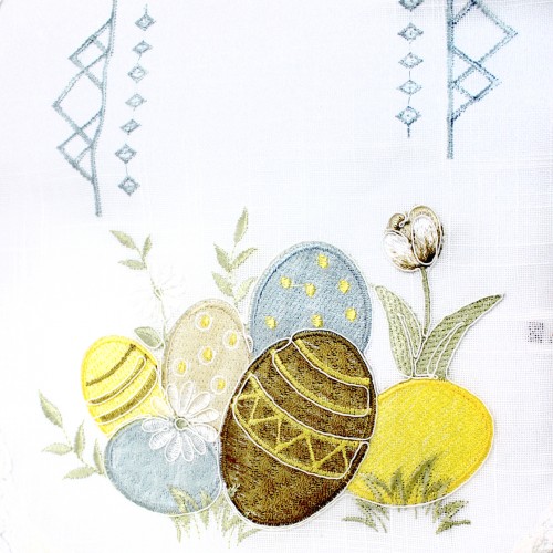 Великодня серветка "Крашанка" овальн. 62х44см №50467