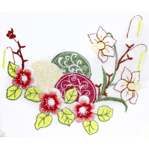 Великодня серветка "Крашанки з квітами" овальн. 62х44см №2529