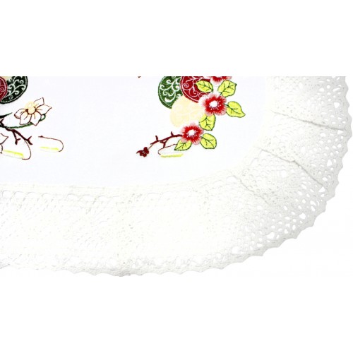 Великодня серветка "Крашанки з квітами" овальн. 62х44см №2529