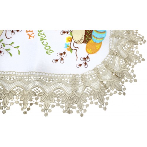 Великодня серветка "Паска з крашанками" овальн. 62х44см №011