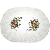 Великодня серветка "Крашанки з квітами" овальн. 62х44см №2531