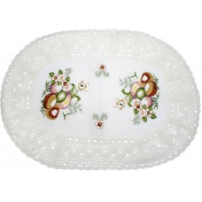 Великодня серветка "Крашанки з квітами" овальн. 62х44см №2519