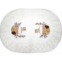 Великодня серветка "Паска з крашанками" овальн. 62х44см №2521