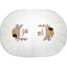 Великодня серветка "Паска з крашанками" овальн. 62х44см №2521