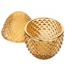 Ємність для зберігання скло "Фаберже" золота,12 см №9157-053