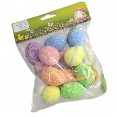Великодній декор "Easter eggs" 12шт 3х4см №R40473(360)