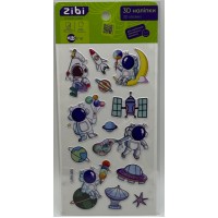 Наліпка 3D "Блакинті космічні мрії" 18см, KIDS Line №ZB.63341/Zibi/