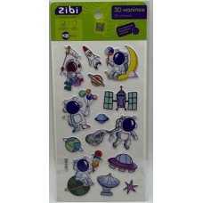 Наліпка 3D "Блакинті космічні мрії" 18см, KIDS Line №ZB.63341/Zibi/