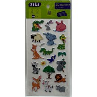 Наліпка 3D "Звіряти з Африки" 18см, KIDS Line №ZB.63358/Zibi/