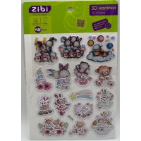 Наліпка 3D "Закохані звірята" 19см, KIDS Line №ZB.63401/Zibi/