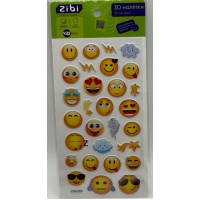 Наліпка 3D "Смайли" 18см, KIDS Line №ZB.63305/Zibi/