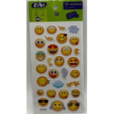 Наліпка 3D "Смайли" 18см, KIDS Line №ZB.63305/Zibi/