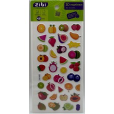 Наліпка 3D "Фрукти" 18см, KIDS Line №ZB.63311/Zibi/