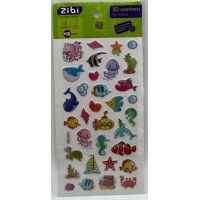 Наліпка 3D "Морські рибки" 22см, KIDS Line №ZB.63319/Zibi/