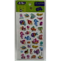 Наліпка 3D "Рифові рибки" 18см, KIDS Line №ZB.63320/Zibi/