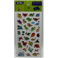 Наліпка 3D "Динозаври" 18см, KIDS Line №ZB.63323/Zibi/