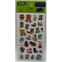 Наліпка 3D "Лісові звірята" 18см, KIDS Line №ZB.63329/Zibi/